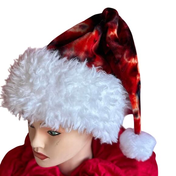 Santa Hat Tie Dye Holiday Party Wear Festive Christmas Parties - Picture 2 of 7